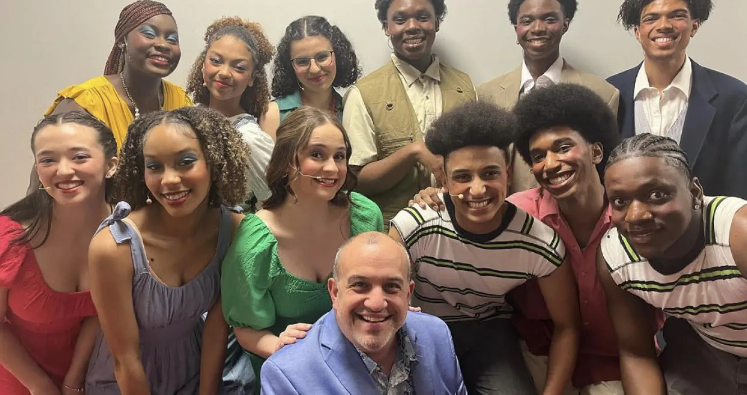Robert Hogan '96 with his students