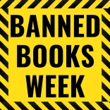 Banned Books Week framed by yellow and black caution tape
