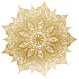 Arab inspired mandala in gold