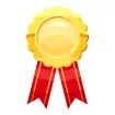 Yellow and Red award ribbon