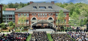 View of commencement stage from Percival POV May 2022