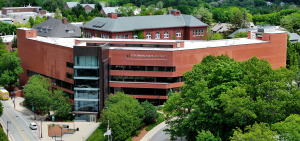 Drone view of Hammond Hall taken June 2025