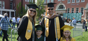 MBA graduate Katie Richards and family