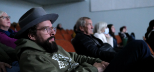 Photo of alumnus Graham Suorsa '02 at film screening