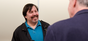 R.A. Salvatore at game studio