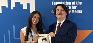 Students Josh Cronin and Zoe Chrisostomides recently won a National Hometown Media Award f