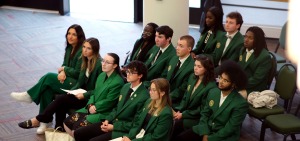 Presidential Ambassadors sitting at the showcase in Hammond