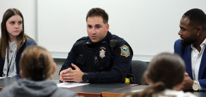 Travis Morcaldi and others at CJ Panel Discussion