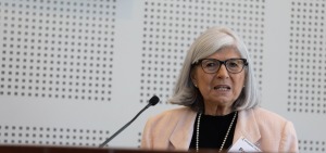 George B. James Alumni Achievement Award, widow, Patricia (Barbaresi) James 