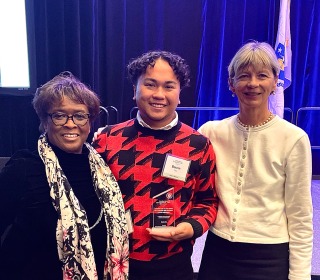 Bourin You with Secretary of Health and Human Services Sudders and DCF Commissioner Linda Spears