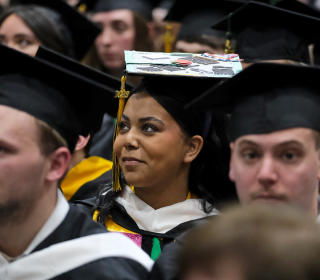 Photo of Nathacha Santiago Prado at winter commencement Dec 2023