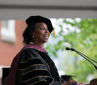 Yla Eason '71 speaks at Undergraduate Commencement