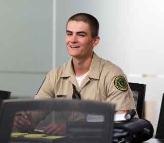 Picture of Brody Tapply in the classroom