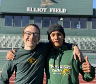 Michael Burns and Paulino Guevara Mateo cross country