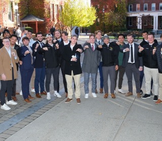 Fitchburg State men's ice hockey receives MASCAC championship rings