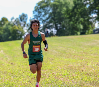 Freshman cross country runner Paulino Guevara Mateo