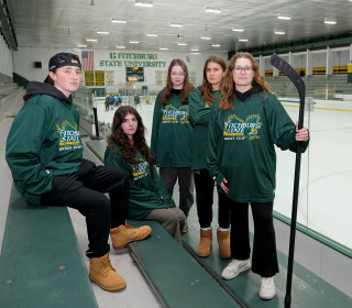 Women's club ice hockey at the Wallace Civic Center