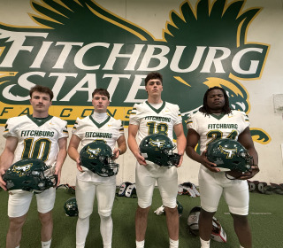 Football captains in Landry Arena 2026