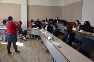 Students learn about mental wellness in the classroom during the Future Educator Academy