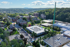 Aerial view of campus September 2023