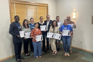 Professor Greenwood with Boys and Girls Club for leadership training