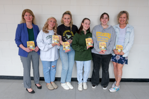 Katharine Covino and students pose in McKay May 2024