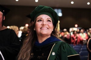 President Hodge entering Investiture Ceremony April 2025