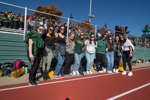 Homecoming with students in 2024 at Elliot Field