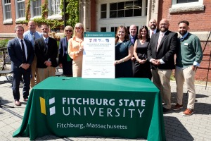Memorandum of Understanding agreement signing, State of the University celebration, free tuition Fitchburg schools