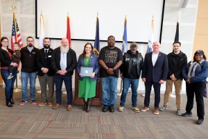 Veterans Day recognition ceremony at Hammond Hall