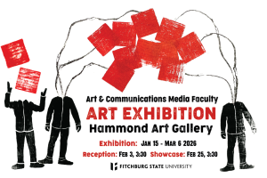 Graphic for art exhibition by faculty and staff