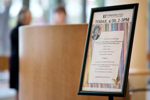 Professor Lillian Tater rededication in the library