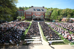 Graduation 2026 full view with Edgerly Hall