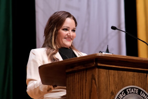 Donna Hodge delivers her State of the University speech 