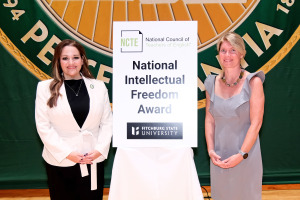 NCTE award with Donna Hodge and Katy Covino