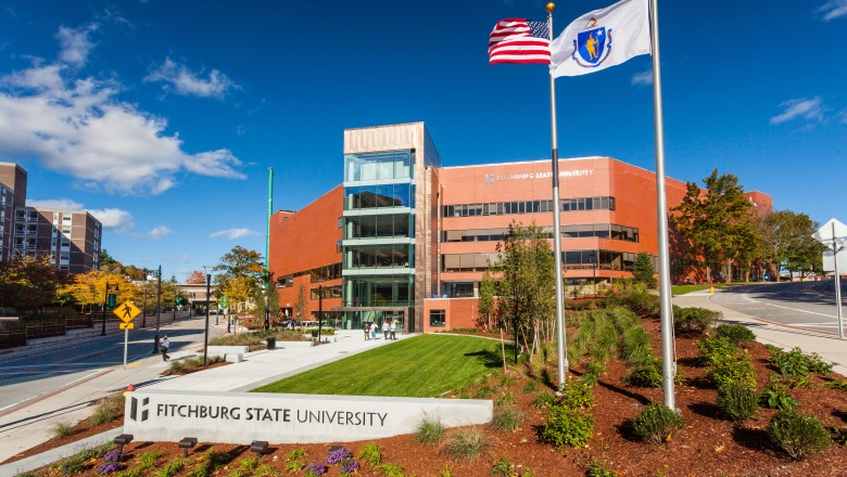 A distant shot of the front of Hammond Hall 