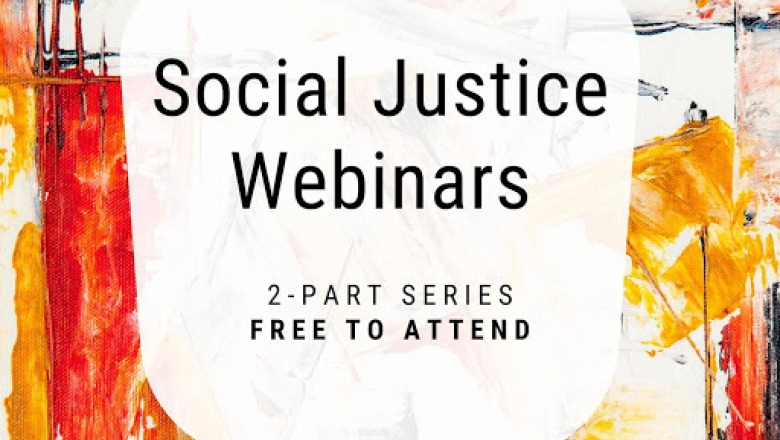Poster for social justice webinars at Center for Professional Studies 2020
