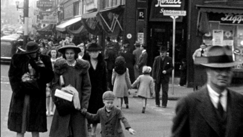 Downtown Fitchburg in image from November 1941