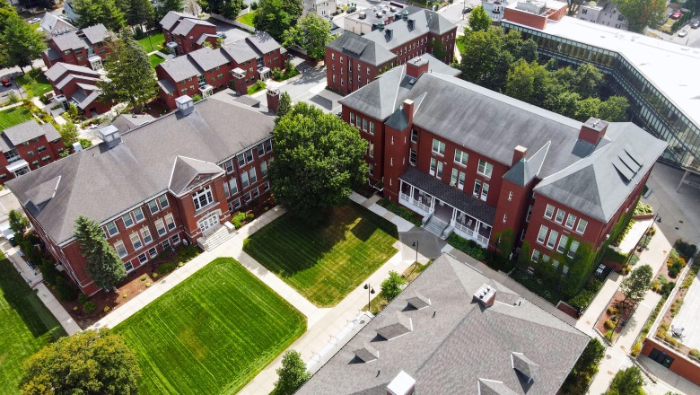 Aerial view of quadrangle