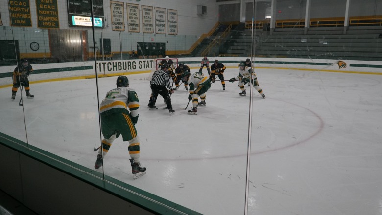 Hockey scene from Wallace Civic Center
