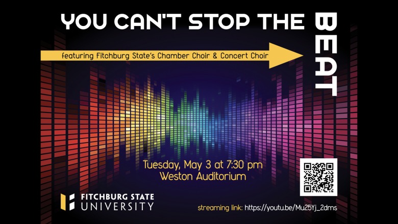 Poster for May 2022 choral concert You Cant Stop the Beat