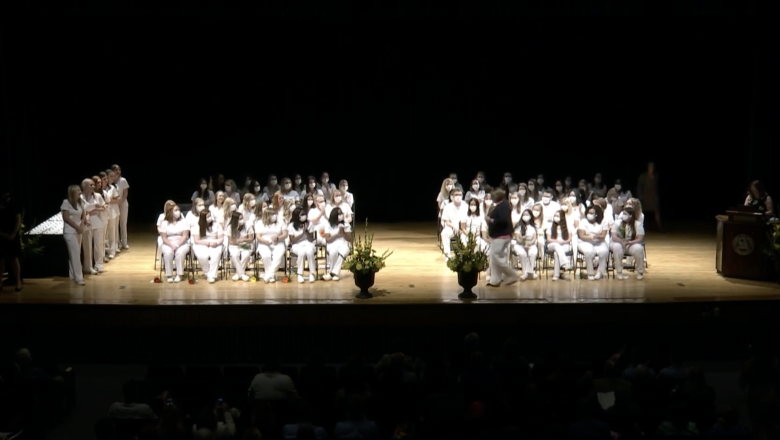Wide shot of Nurses Pinning May 11 2022