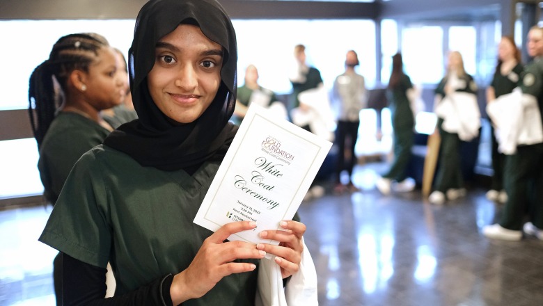 Portrait of student at White Coat Ceremony Jan 2023