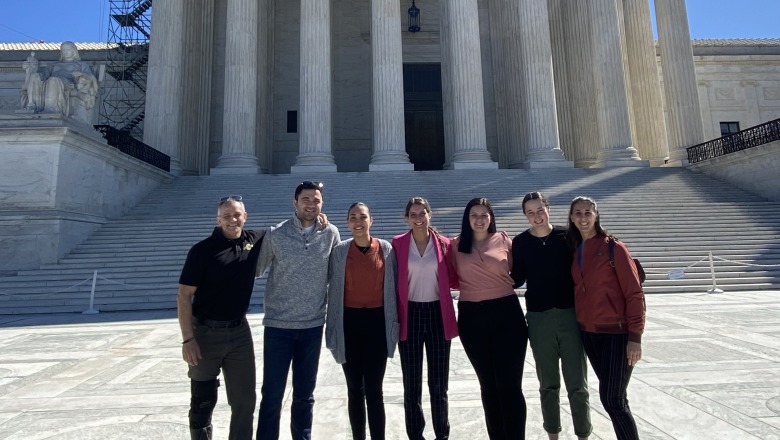 Image of criminal justice faculty and students at Supreme Court