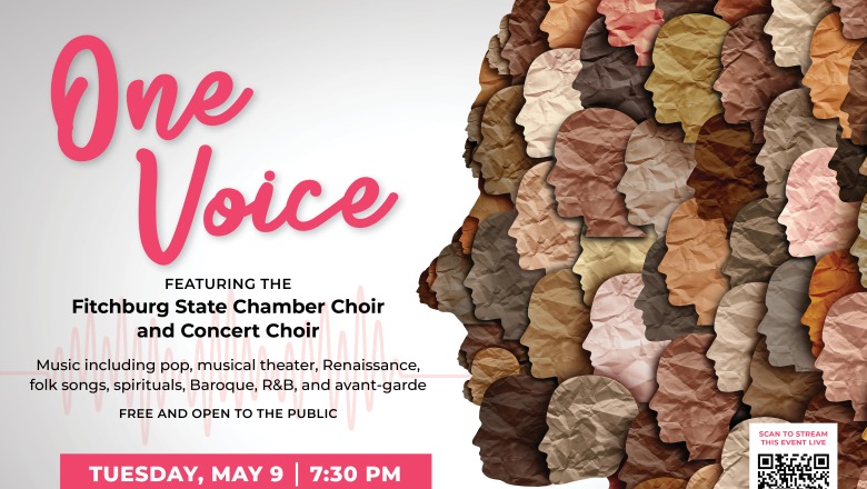Poster for One Voice choral concert May 9 2023