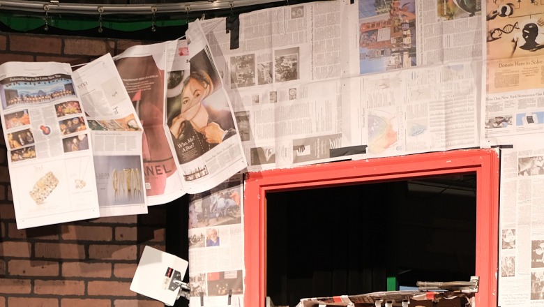 Photograph of newspaper clippings