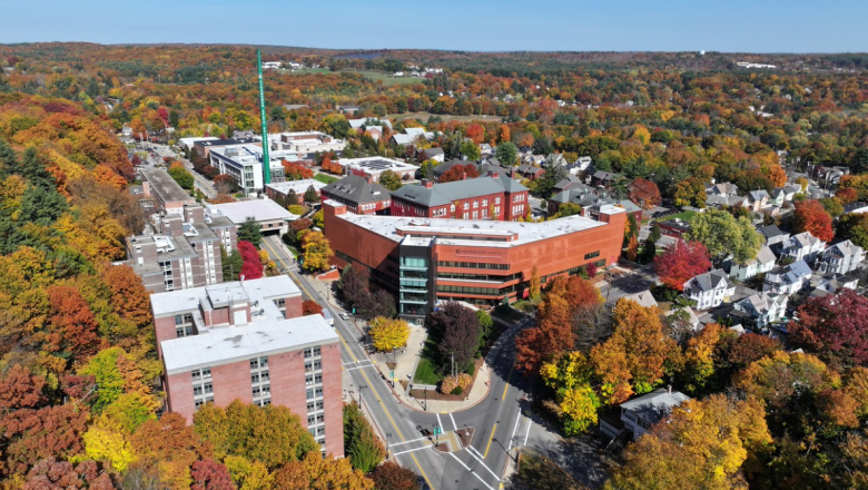 Drone view of campus October 2024