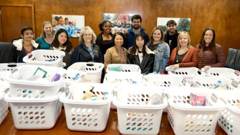 International students receive kindness kits