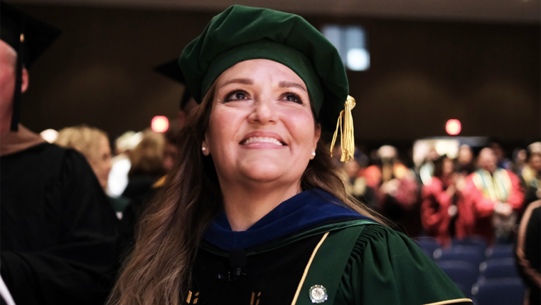 President Hodge entering Investiture Ceremony April 2025