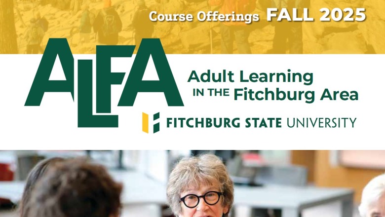 Front cover of ALFA brochure with elderly students